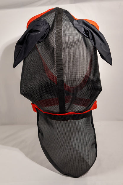 Gitterfliegenmaske mit Ohrenschutz - mit Nüsternschutz